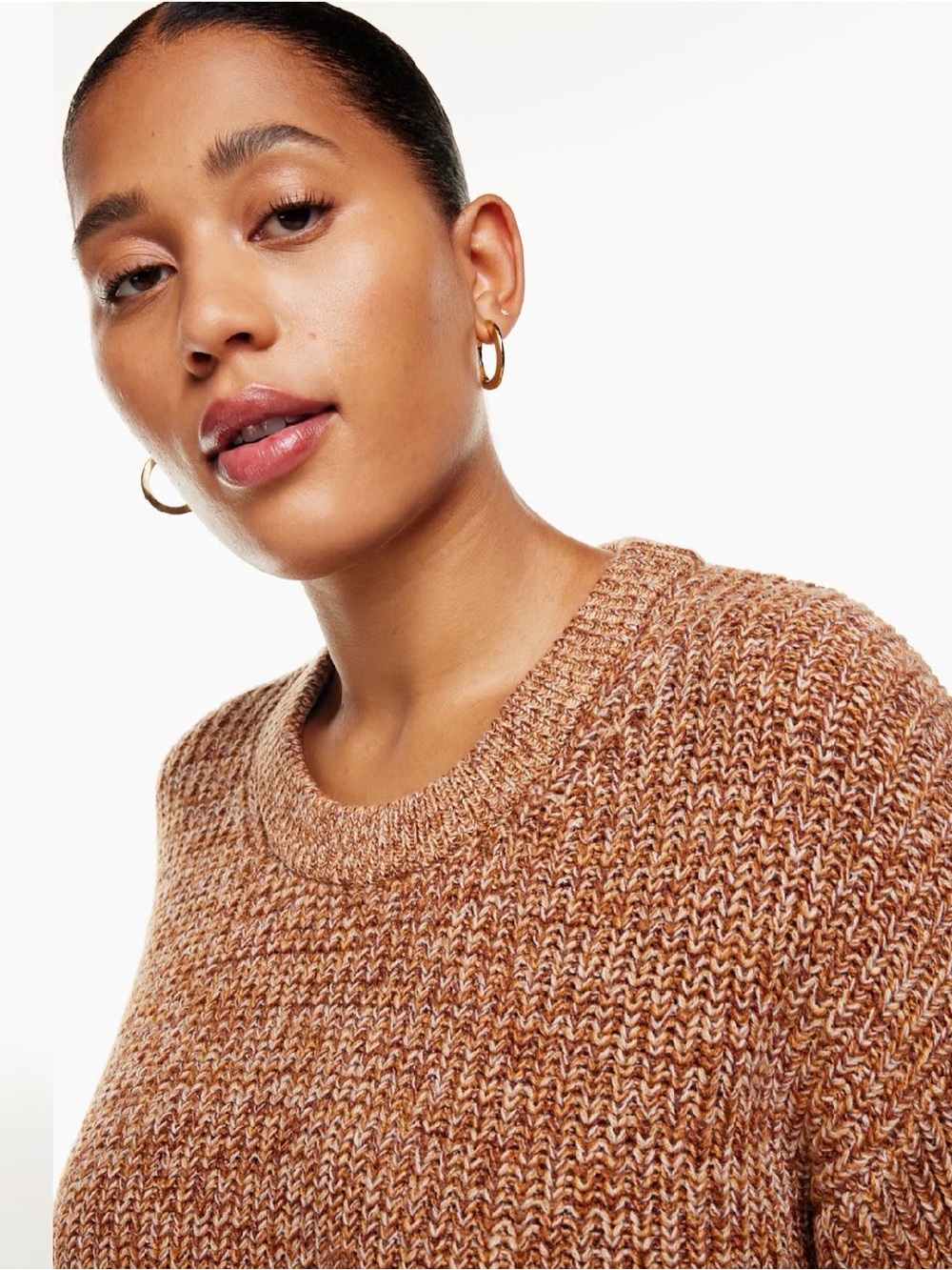 Wilfred Crewneck Sweater in Marled Brown